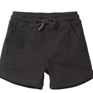 Little Bipsy Black Cotton Twill Shorts - 12-18 Months